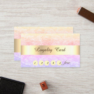 Colourful Marble, Confetti  Loyalty Card