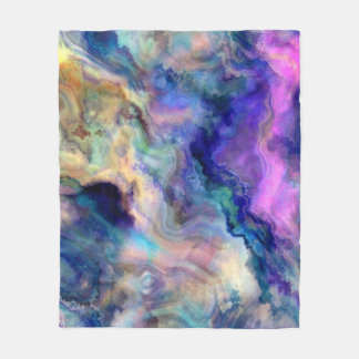 Colourful marble fleece blanket