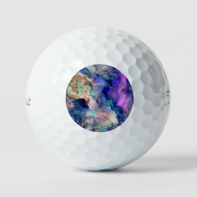 Colourful marble golf balls (Front)