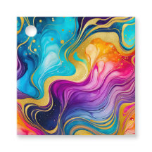 Colourful Marble Ink Art Gift Tags
