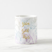 Colourful marble inspirational quote you got this