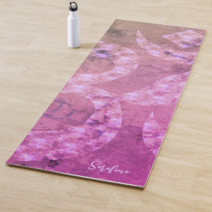 Colourful Marble Om Symbol Personalised Reversible Yoga Mat