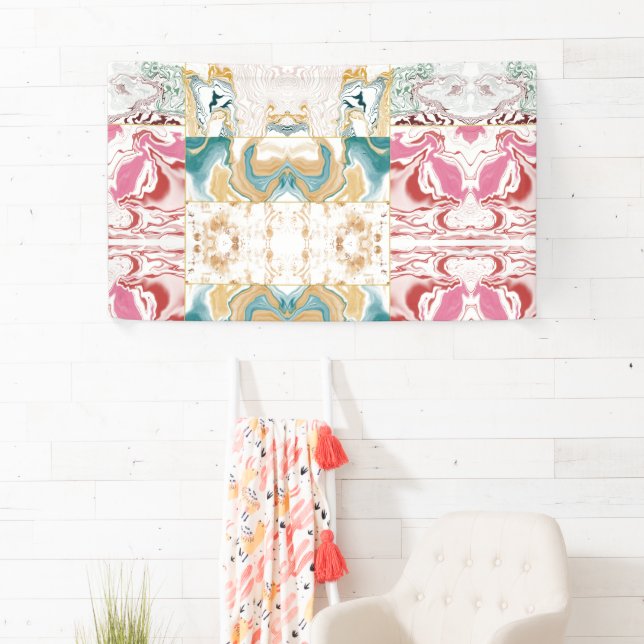 Colourful marble pattern banner (Insitu)