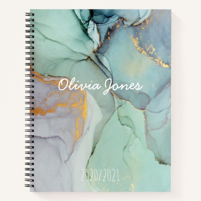 Colourful Marble Personalised Notebook (Front)