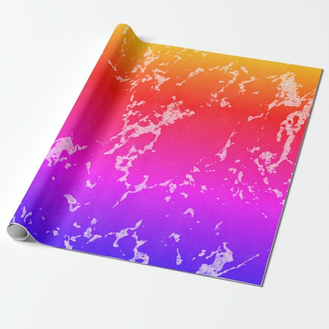 Colourful Marble Stone Texture Wrapping Paper (Unrolled)