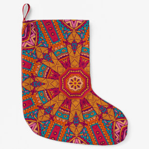 Colourful marble texture, high-resolution interior small christmas stocking