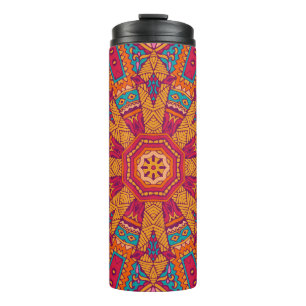 Colourful marble texture, high-resolution interior thermal tumbler