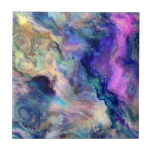 Colourful marble tile