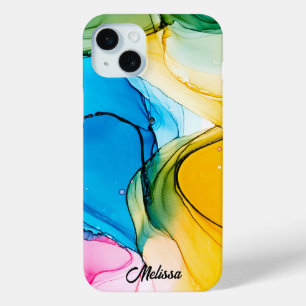 Colourful Marbled  iPhone 15 Mini Case