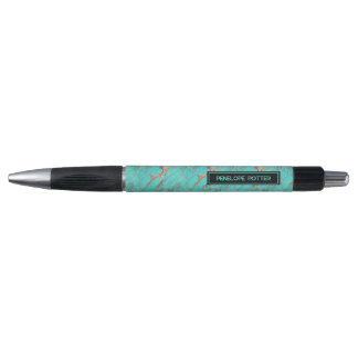 Colourful Marbled Faux Turquoise with Name
