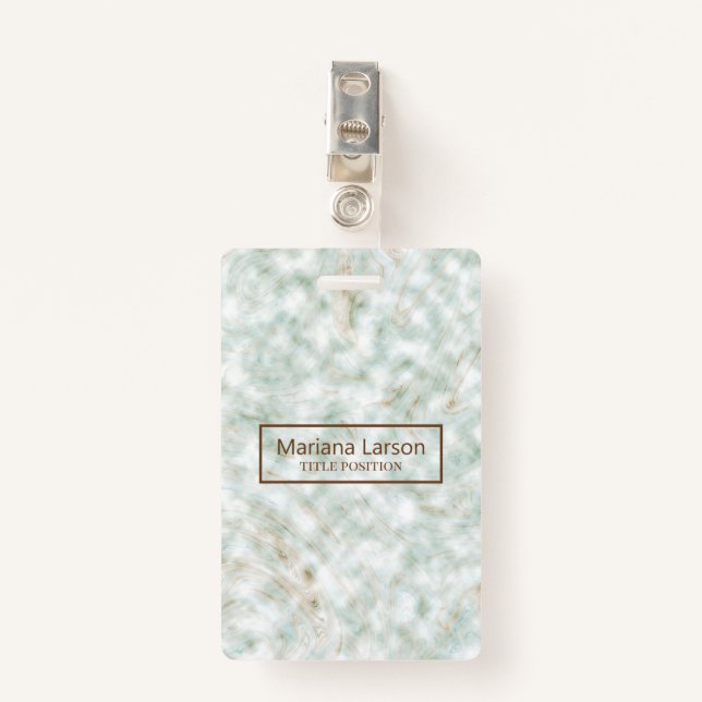 Colourful Marbled ID Badge (Front with Clip)