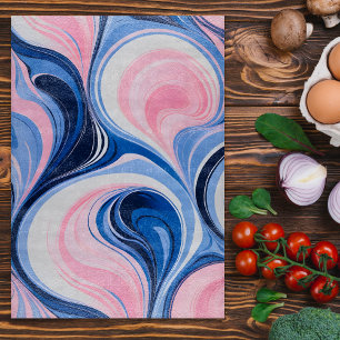 Colourful Marbled Paper Art Chopping Board