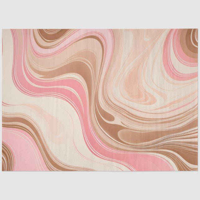 Colourful Marbled Paper Art Tissue Paper (Front)