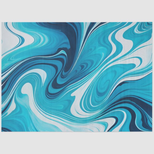 Colourful Marbled Paper Art Tissue Paper (Front)