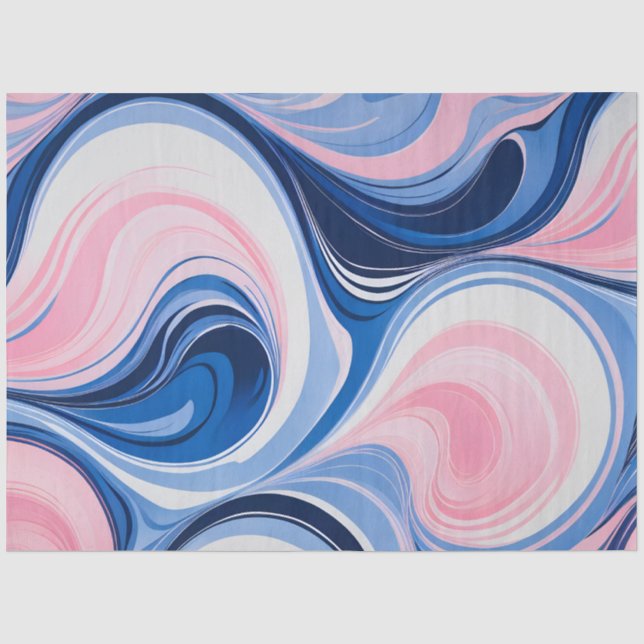 Colourful Marbled Paper Art Tissue Paper (Front)