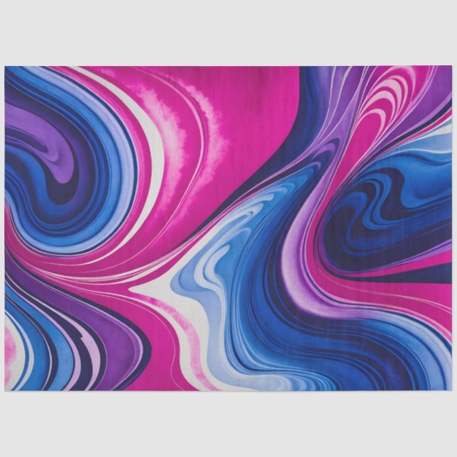 Colourful Marbled Paper Art Tissue Paper (Front)