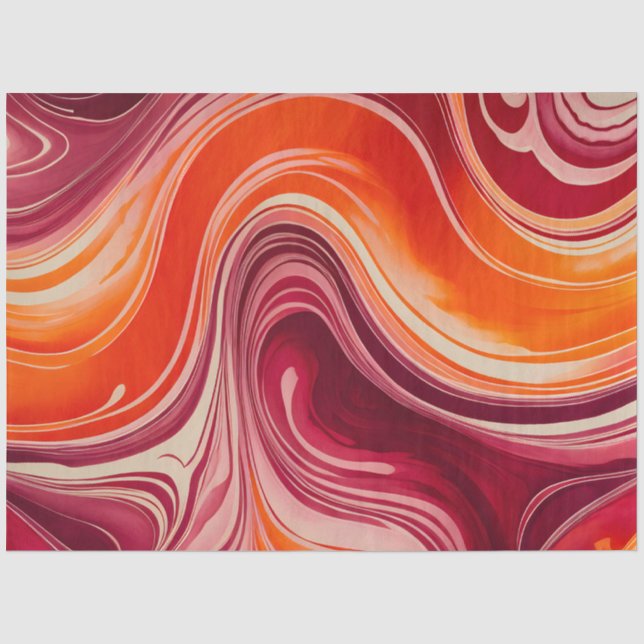 Colourful Marbled Paper Art Tissue Paper (Front)