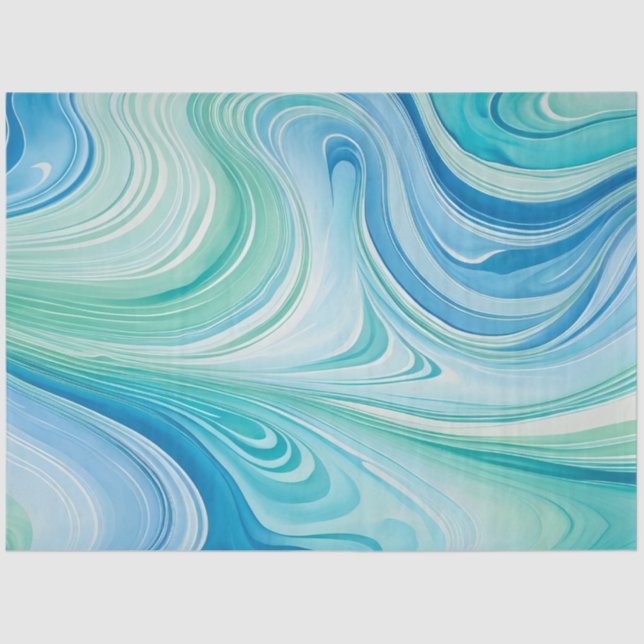 Colourful Marbled Paper Art Tissue Paper (Front)