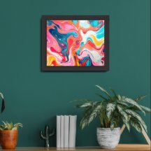 Colourful Marbled Pattern Paint Design