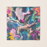 Colourful Marbling Scarf<br><div class="desc">digital painting by becky nimoy 2019</div>