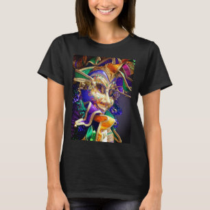 Colourful Mardi Gras Face Mask T-shirt