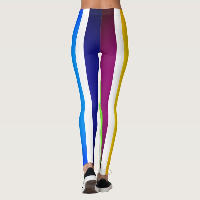 Colourful Mardi Gras Festive Leggings (Back)