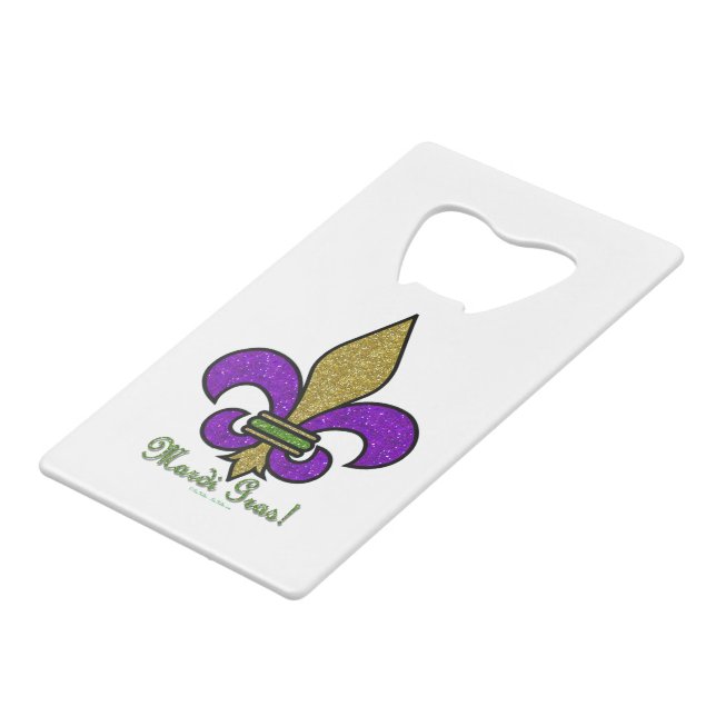 Colourful Mardi Gras Fleur De Lis (Front Angled)
