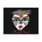Colourful Mardi Gras Glitter Feather Mask