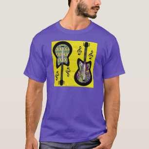 Colourful Mardi Gras Guitars T-Shirt