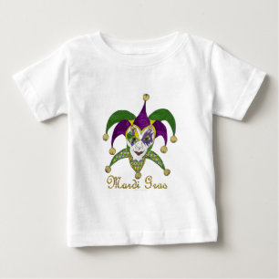 Colourful Mardi Gras Jesters Mask Baby T-Shirt