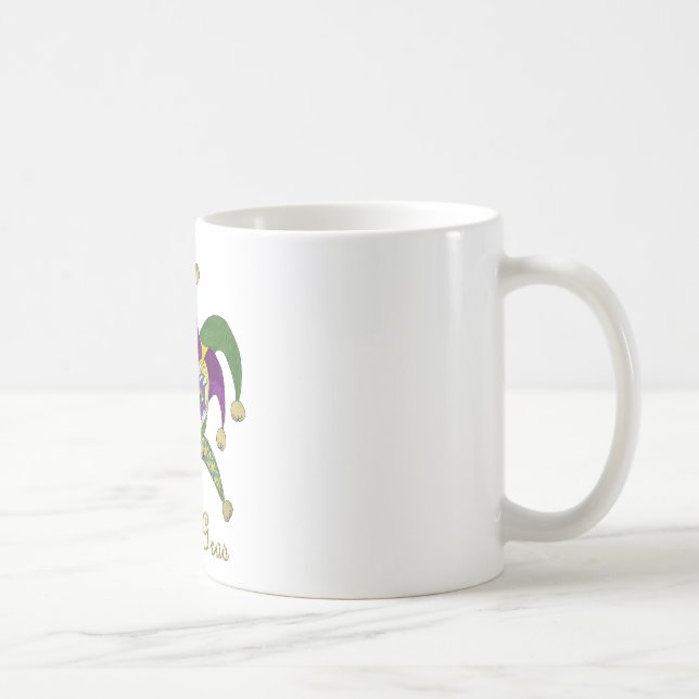 Colourful Mardi Gras Jesters Mask Coffee Mug (Right)