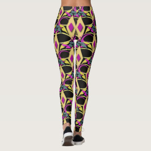 Colourful Mardi Gras Mask Leggings