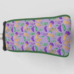 Colourful Mardi Gras patterned Golf Head Cover