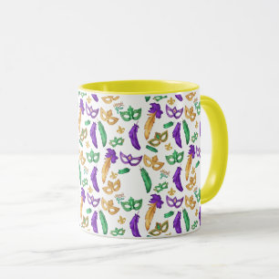 Colourful Mardi Gras patterned Mug