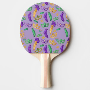 Colourful Mardi Gras patterned  Ping Pong Paddle