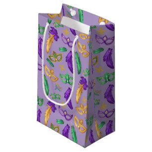 Colourful Mardi Gras patterned  Small Gift Bag