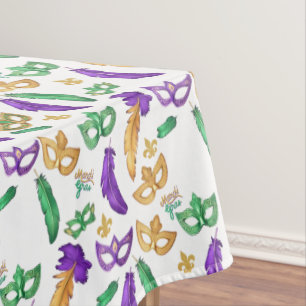 Colourful Mardi Gras patterned Tablecloth
