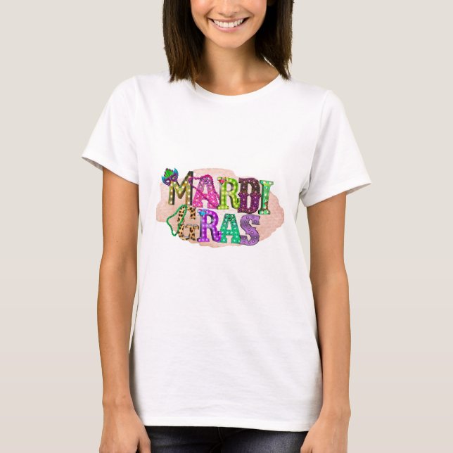 Colourful Mardi Gras t-Shirt (Front)