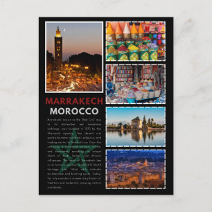 Colourful Marrakech Moroccan Architecture Postcard