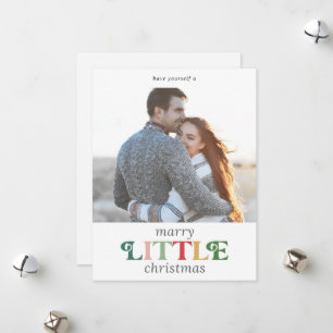 Colourful Marry Little Christmas Save the Date Holiday Card