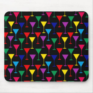 Colourful Martini Cocktail Pattern Mouse Mat