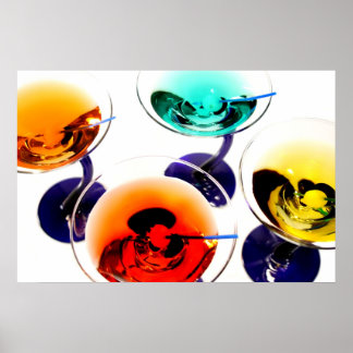 colourful martinis poster