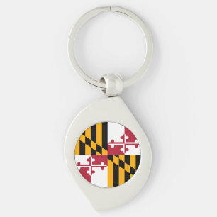 Colourful Maryland State Flag Key Ring