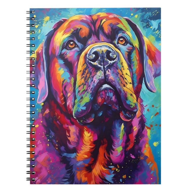 Colourful Mastiff Notebook (Front)