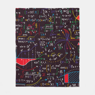 Colourful Math Design for Maths Lovers Fleece Blanket