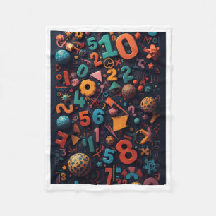 Colourful Math Numbers and Shapes Blanket