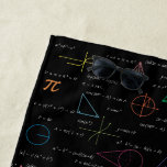 Colourful Mathematics Equations Math Formulas  Beach Towel<br><div class="desc">A colourful mathematics equations and formulas pattern on a black background. An ideal design for math teachers,  mathematic enthusiasts,  scientists,  math students,  mathematics tutors,  arithmetic etc. A modern math pattern for back to school students and teachers etc.</div>