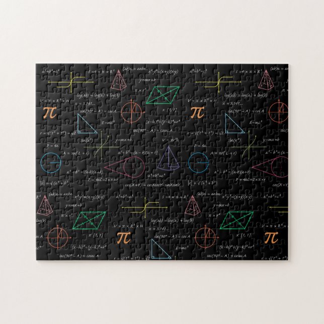 Colourful Mathematics Equations Math Formulas  Jigsaw Puzzle (Horizontal)
