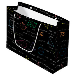 Colourful Mathematics Equations Math Formulas Large Gift Bag