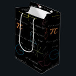 Colourful Mathematics Equations Math Formulas  Medium Gift Bag<br><div class="desc">A colourful mathematics equations and formulas pattern on a black background. An ideal design for math teachers,  mathematic enthusiasts,  scientists,  math students,  mathematics tutors,  arithmetic etc. A modern math pattern for back to school students and teachers etc.</div>